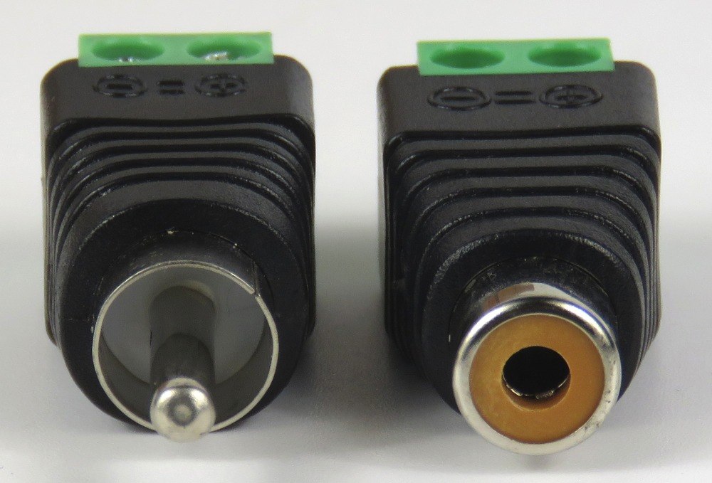 Fiche RCA Mâle Avec Bornes à Vis Pour CCTV