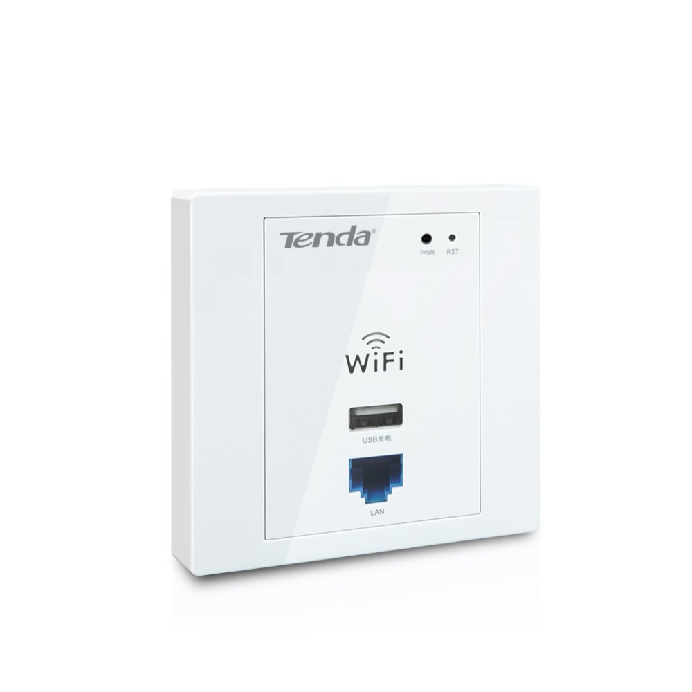 Prise Murale Point D'acce WiFI 300 Mbps PoE USB RJ-45  Tenda W310A