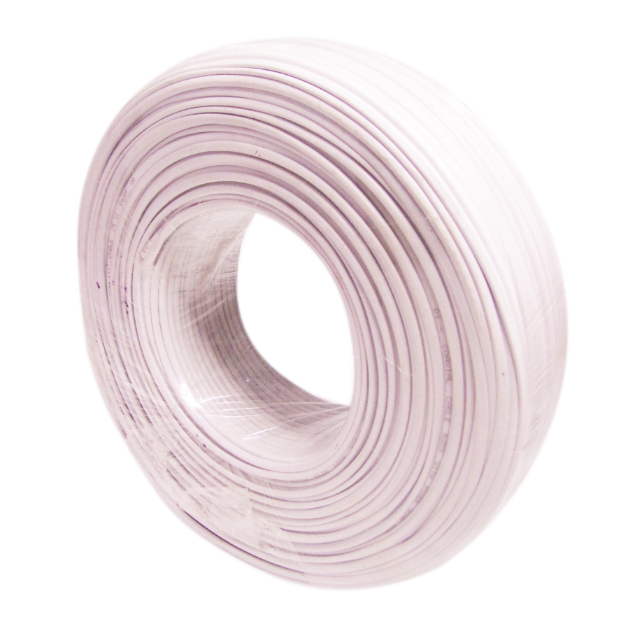 Bobine Cable Coaxial Camera + 2c Blanc (bobine 100m)