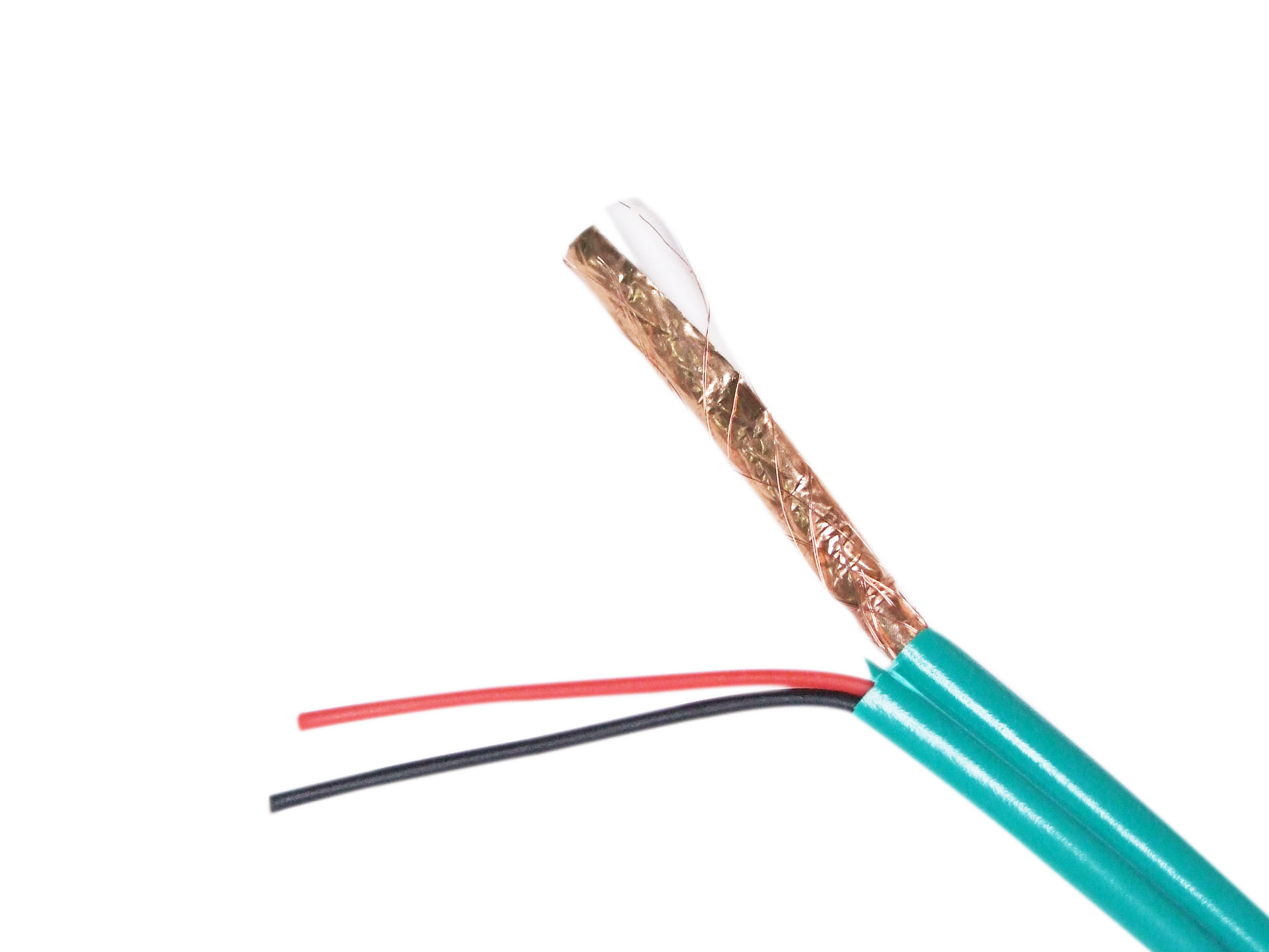 Bobine Cable Coaxial Camera + 2c Vert (bobine 300m)