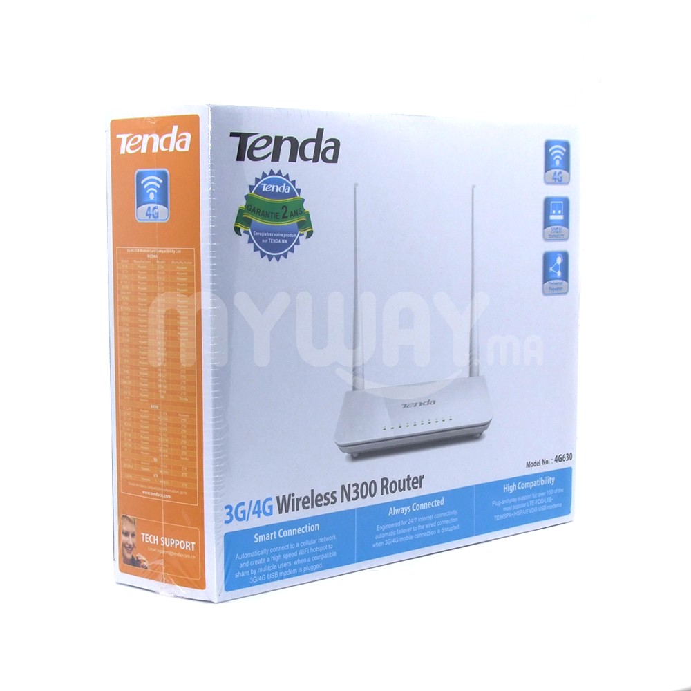 Routeur 4G/3G Tenda 4G630 N300 avec 2 antennes
