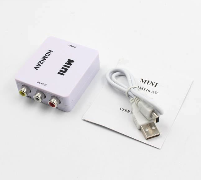 Adaptateur HDMI 2AV pour TV PC PS3 Support HD 1080P-Blanc