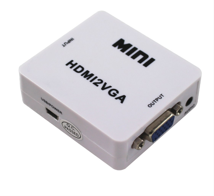Adaptateur HDMI2VGA pour TV, PC, PS3 Support HD 1080P-Blanc