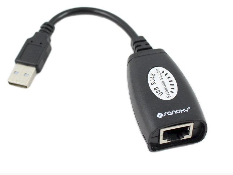 Câble Adaptateur  RJ45 pour Câble d'extension USB sur Cat5 / 5e / 6