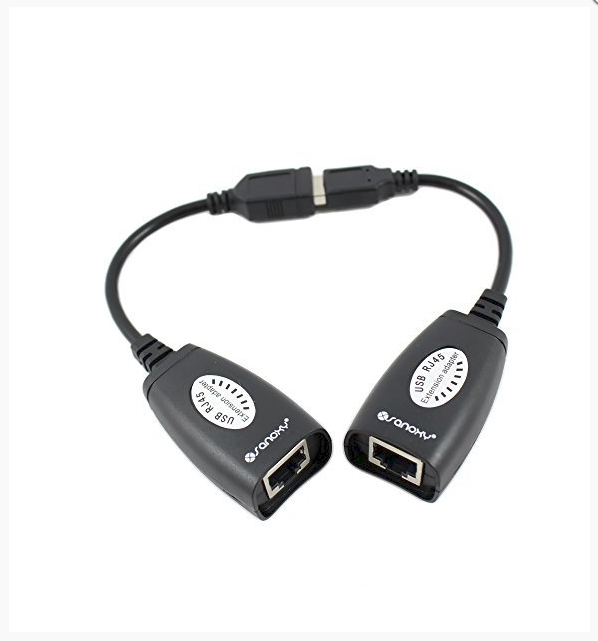 Câble Adaptateur  RJ45 pour Câble d'extension USB sur Cat5 / 5e / 6