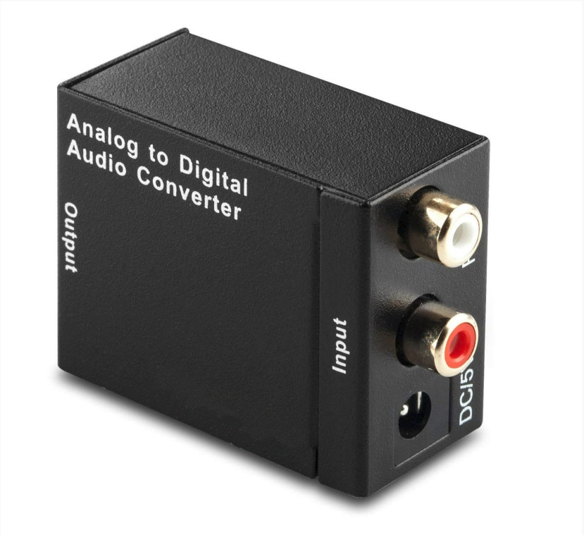 Adaptateur Audio numérique, coaxiaux ou Toslink en L/R.