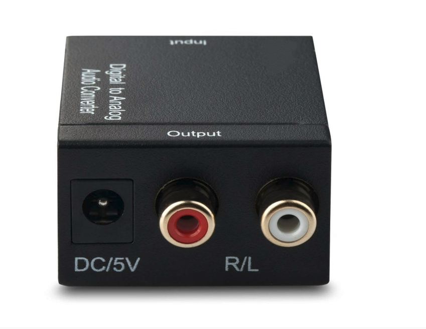 Adaptateur Audio numérique, coaxiaux ou Toslink en L/R.