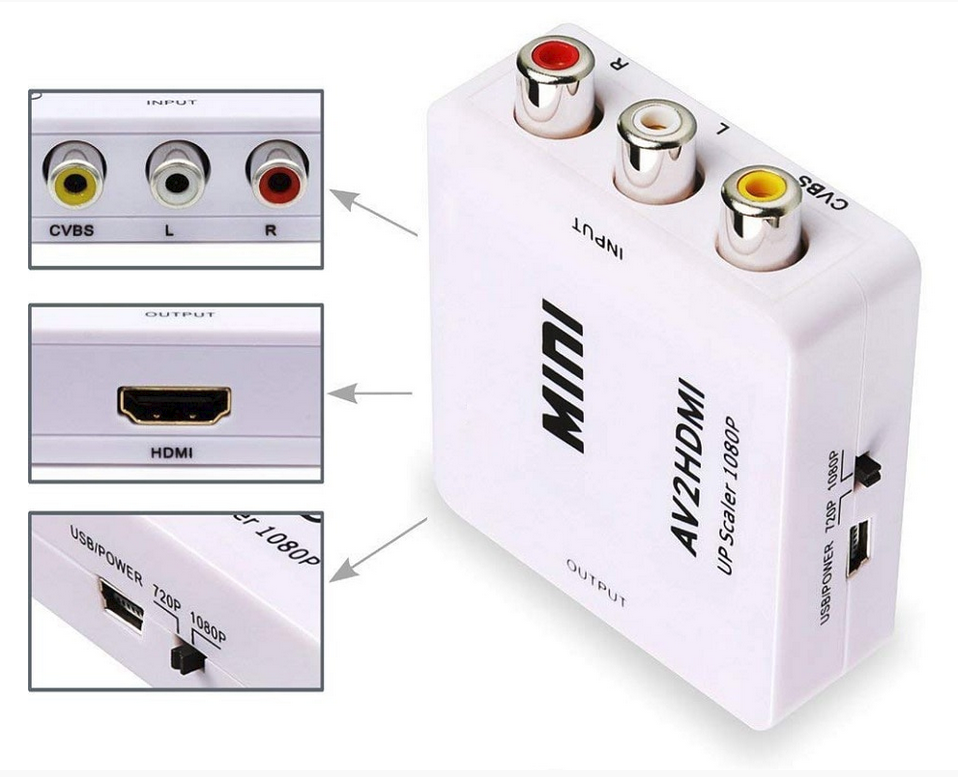 Mini AV2HDMI UP Scaler 1080P