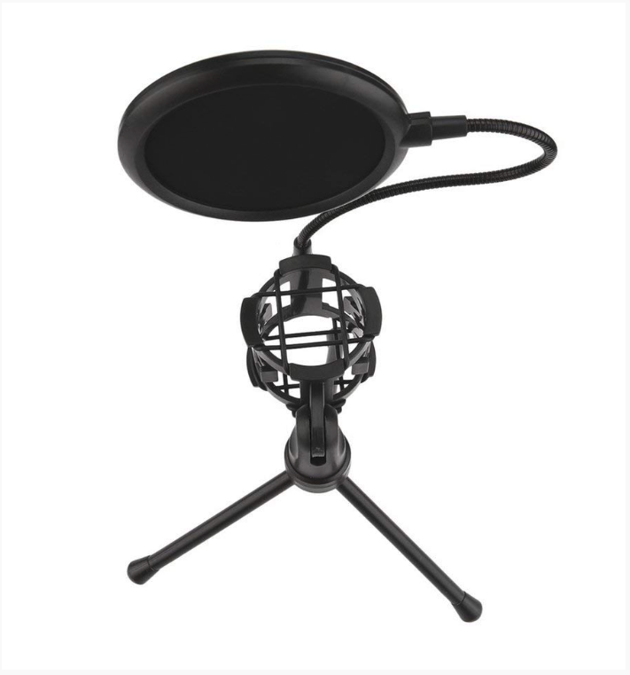 Support Trépied de Microphone Universel avec un Filtre Antichoc, Anti-pulvérisation