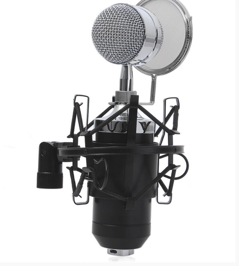 Microphone A Condensateur Unidirectionnel BM 8000 Noir, avec un Amortisseur Métal