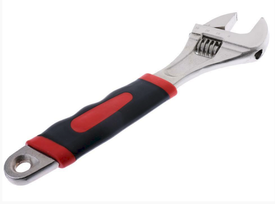 Clé à molette H1 avec Anti-dérapant poignée en plastique, 10 pouces