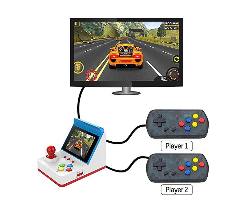 Console de jeu Mini Rétro Arcade 3000in1 avec Câble TV et 2 Manettes