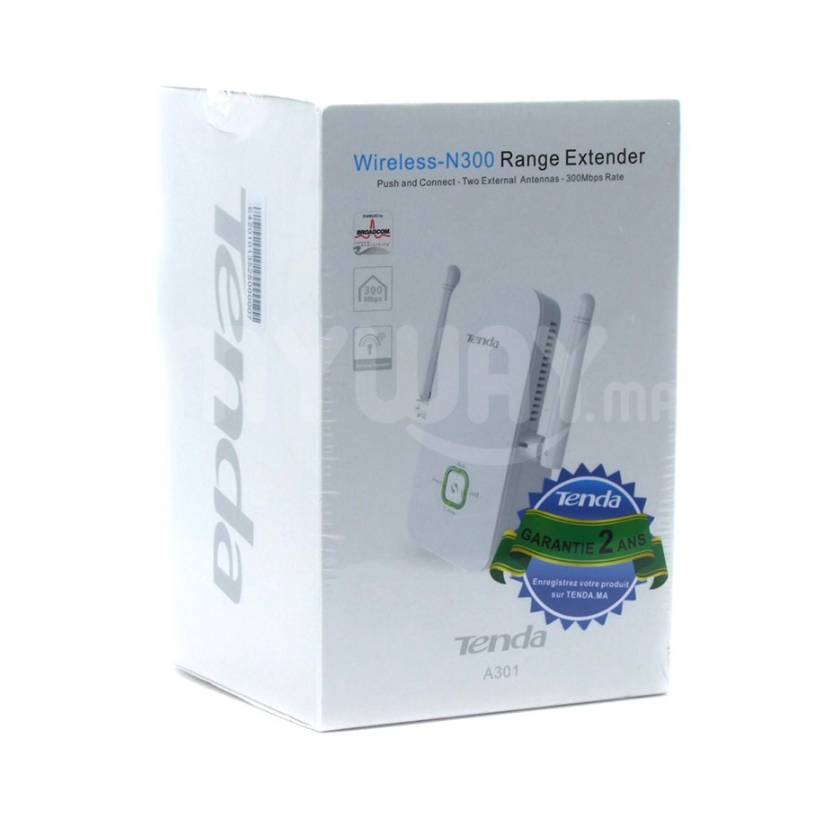 Prolongateur Répéteur Wi-Fi Tenda A301 300Mbps 2 Antennes