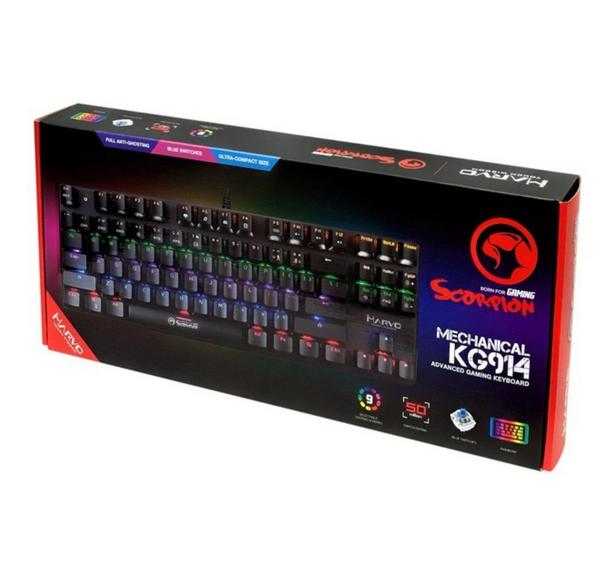 Clavier Gamer mécanique Marvo KG914 Blue Switch RGB