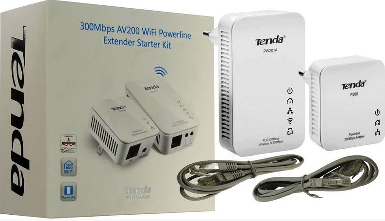 KIT Adaptateur Tenda PW201CPL Format Nano 200Mbps + CPL WIFI 300MbpsA+P200