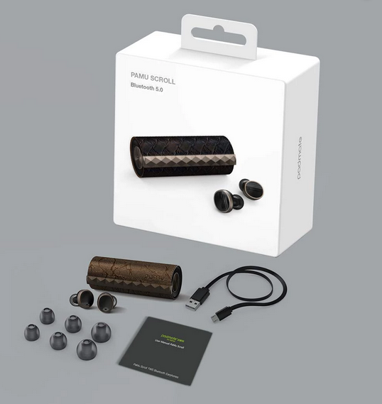 Écouteur PaMu Scroll Bluetooth 5.0 Tactile Résistant à l'eau avec boitier de chargement