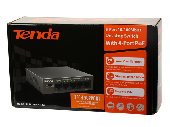Switch 5 Port POE 10/100 non-manageable