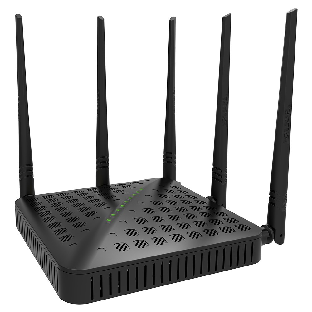 TENDA FH1202 est un Routeur Point d'accès de 5ème génération, de haute puissance qui offre des vitesses sans fil jusqu'à 1200Mbps. Compatible avec les appareils WiFi de prochaine génération qui évite les interférences, il est aussi équipé d'antennes externes 5x5 dBi pour fournir une extrême couverture Wi-Fi.