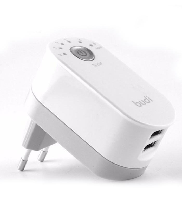 Chargeur Budi 2 Ports USB avec minuterie de temps
