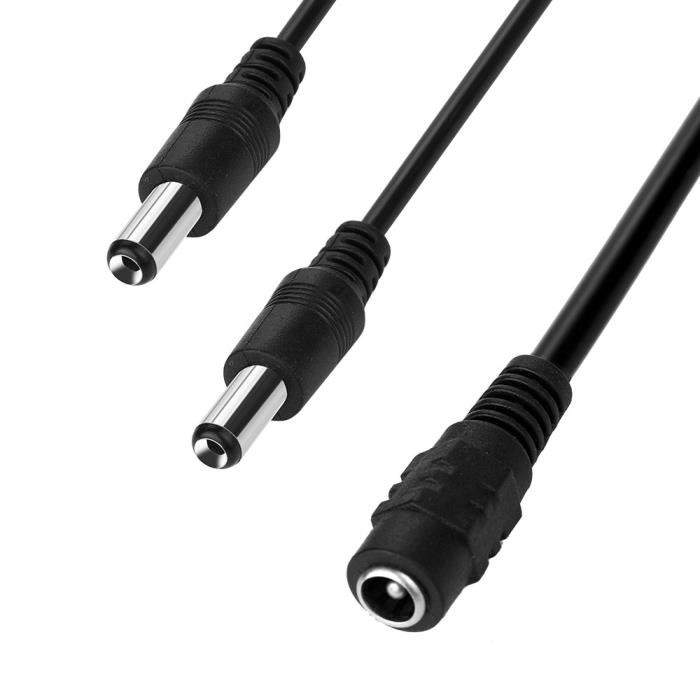Câble D'alimentation 1 DC Femelle Vers 2 Mâles Séparateur Splitter