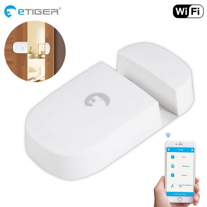 eTiger ES-D3C Détecteur d’ouverture de porte et fenêtre