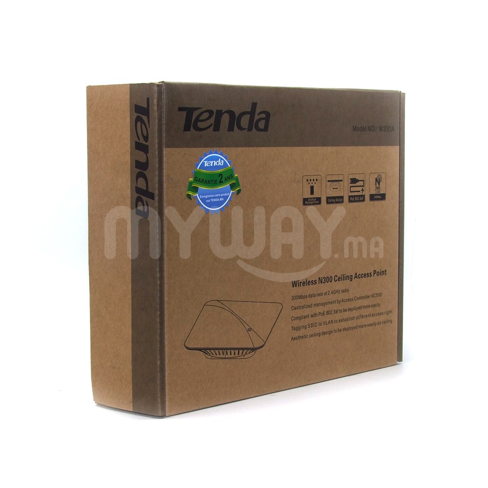 Tenda W330A Point d'accès plafonnier N300 PoE