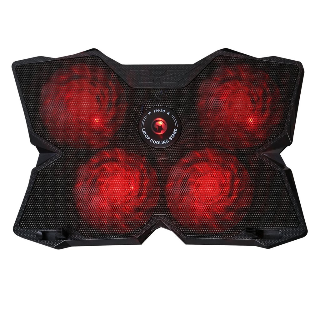 Refroidisseur MARVO FN-30 pour ordinateur portable jusqu'à 17 pouces rétro-éclairage (Rouge)