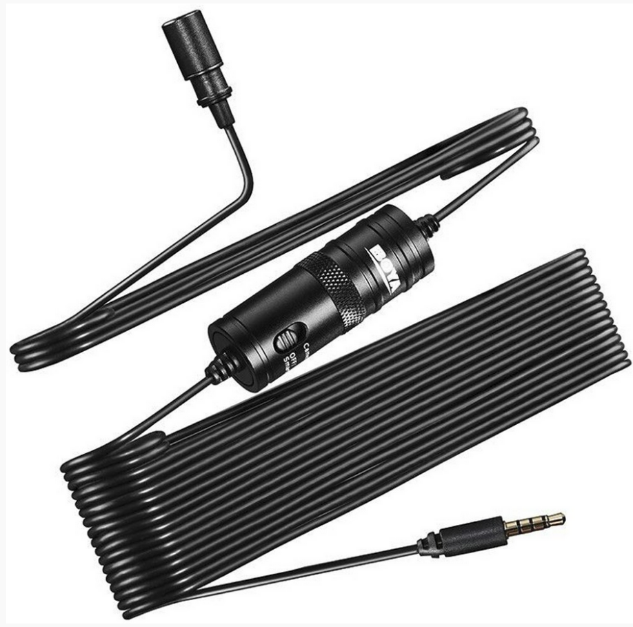 Microphone BOYA M1 Avec Câble 4 m, Micro-cravate pour Conférences et Enregistrements