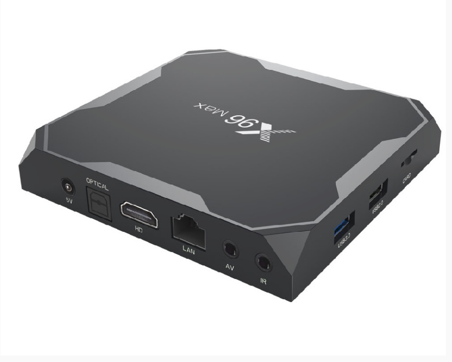 TV Box X96 Max 4K  avec Processeur  Amlogic S905X2 4 GB 64 GB Réseau WiFi avec Télécommande Infrarouge. - (liq)