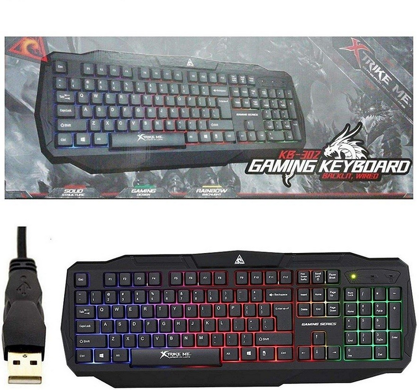 Clavier Gamer XTRIKE KB-302 avec Rétro-éclairage RGB