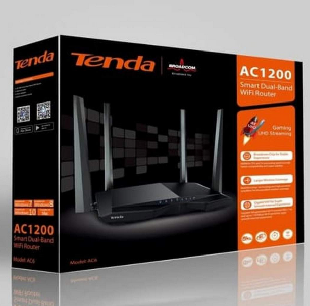Point d'accès TENDA AC6 AC1200 Smart Dual-Band avec 4 Antennes