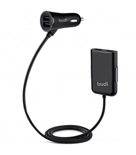 Chargeur de voiture avec 4 ports USB 2.4A - 2 ports USB pour siège avant et 2 ports siège arrière