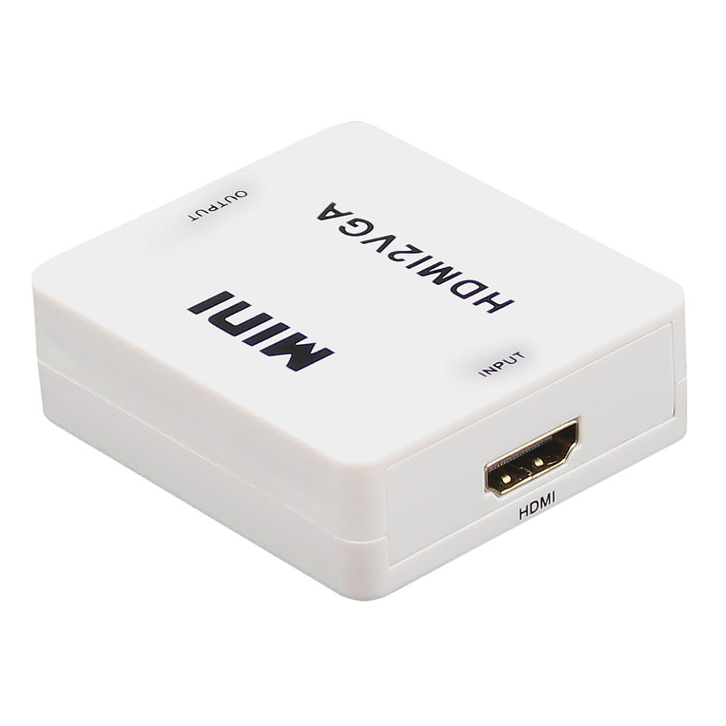 Adaptateur HDMI2VGA pour TV, PC, PS3 Support HD 1080P-Blanc