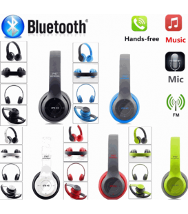 Casque Stéréo Bluetooth avec Lecteur pour carte mémoire - (liq)