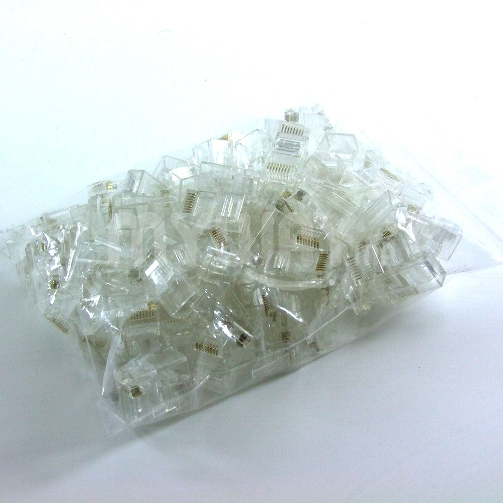 Fiche réseau RJ45 catégorie 5, Paquet de 100 fiche RJ45 pour réseau de catégorie 5