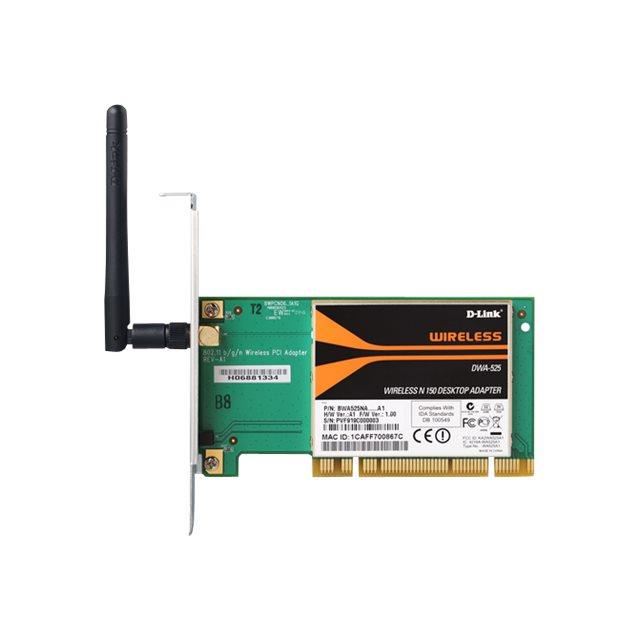 D-Link DWA-525 Adaptateur sans fil Wireless N 150 PCI - (liq)