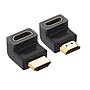 Connecteur HDMI mal-Femel - Coude - (liq)