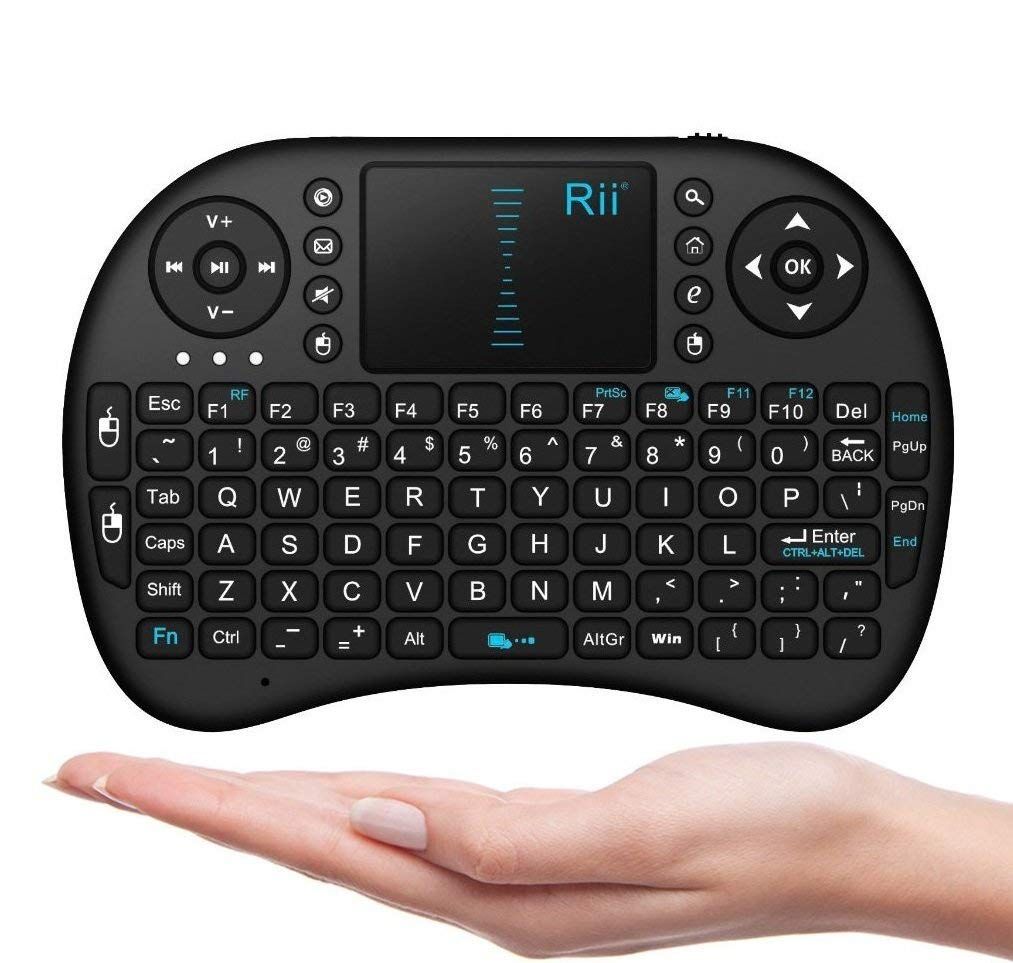 Mini clavier touchpad sans fil pour TV (clavier AZERTY rétro