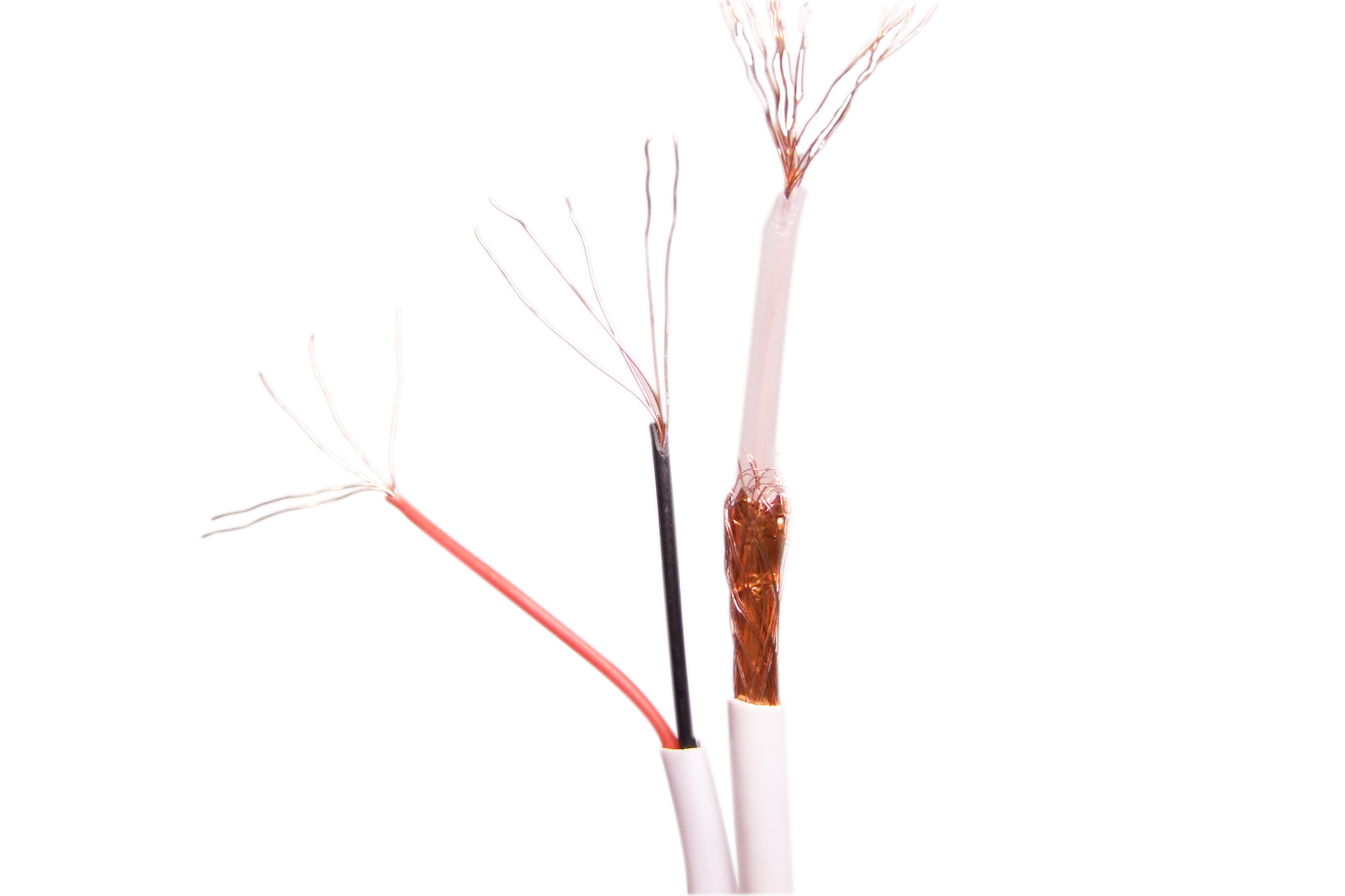 Bobine Cable Coaxial Camera + 2c Blanc (bobine 100m)