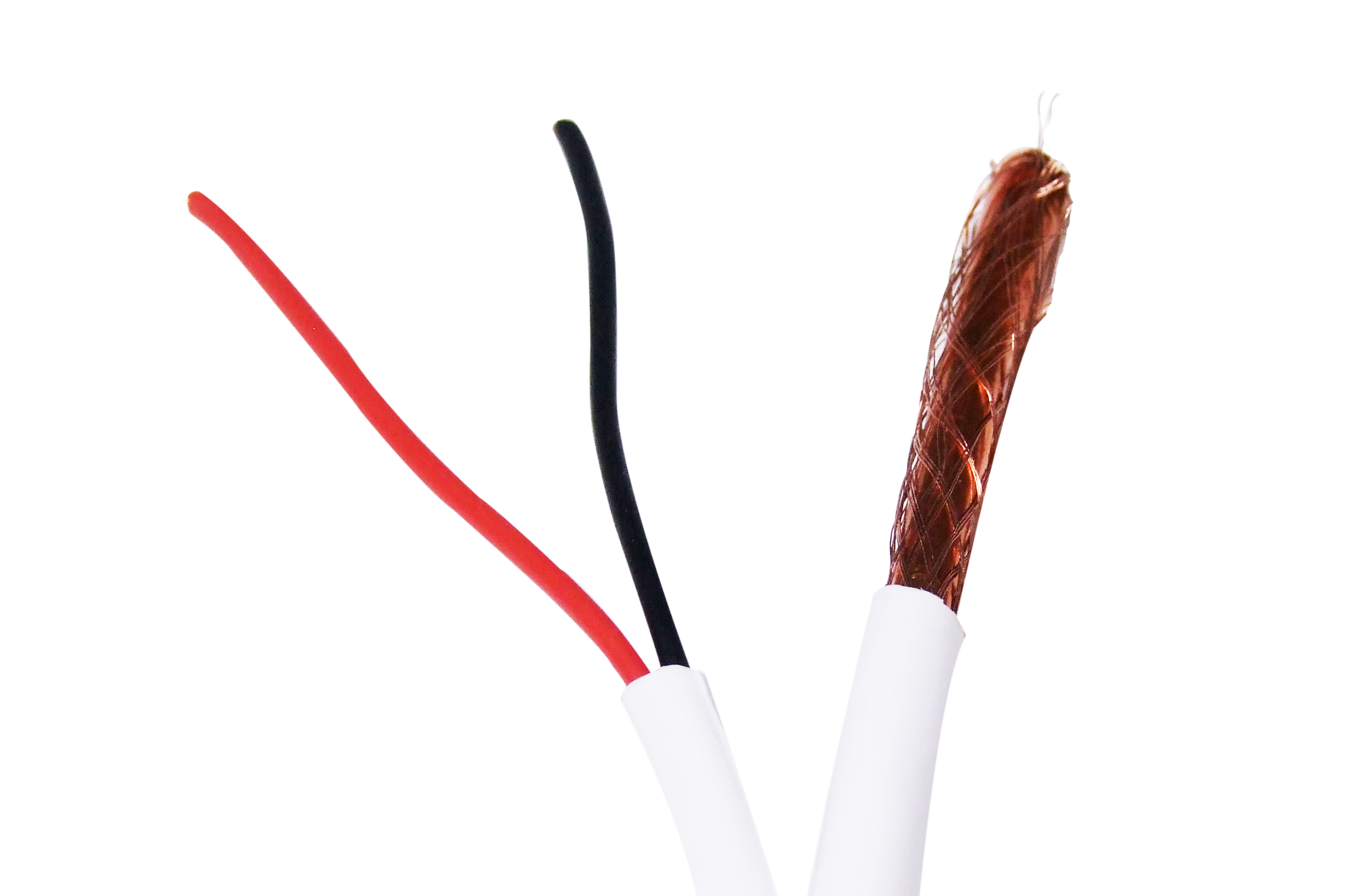 Bobine Cable Coaxial Camera + 2c Blanc (bobine 300m)