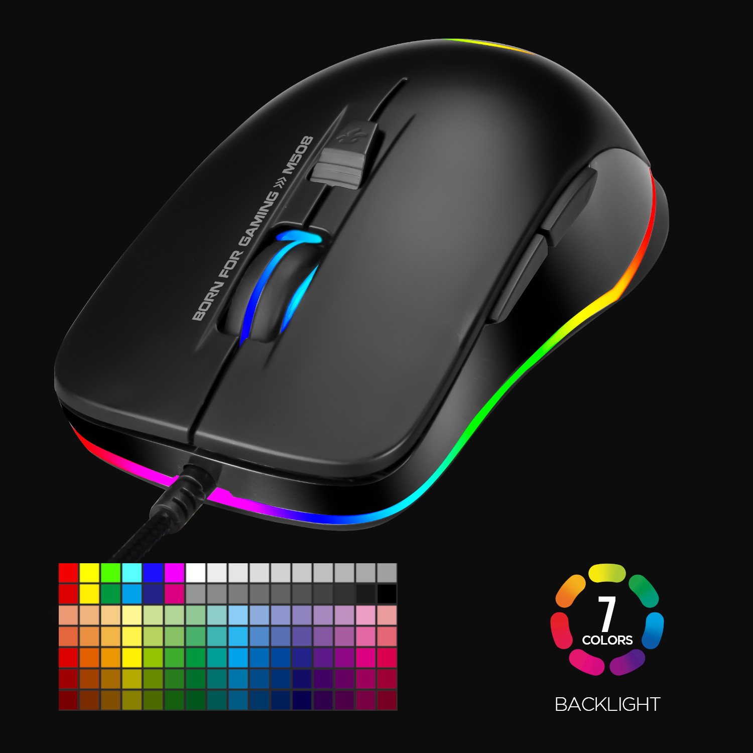 Souris Gamer Marvo M508 avec 6 boutons RGB