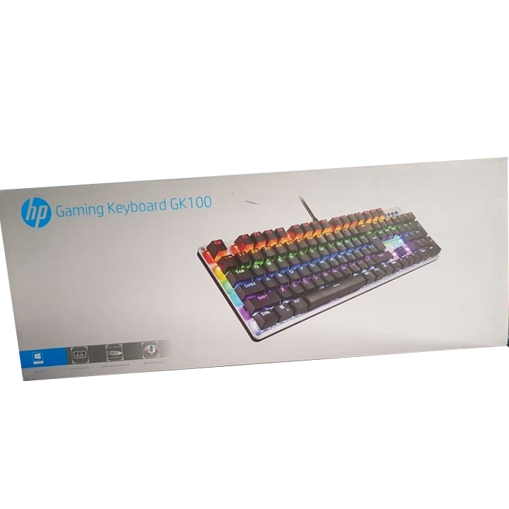 Clavier Gamer Mécanique HP GK100 avec Rétroéclairage RGB Résistant à l'oxydation et aux rayures