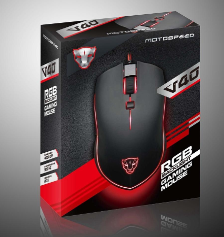 Souris Gamer Motospeed V40  Programmable Rétro-éclairage et 6 Boutons pour 2 Mains