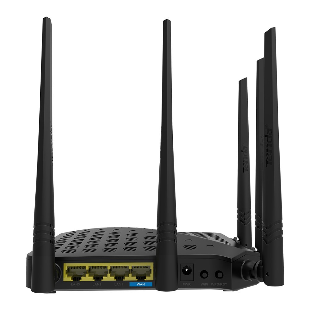 TENDA FH1202 est un Routeur Point d'accès de 5ème génération, de haute puissance qui offre des vitesses sans fil jusqu'à 1200Mbps. Compatible avec les appareils WiFi de prochaine génération qui évite les interférences, il est aussi équipé d'antennes externes 5x5 dBi pour fournir une extrême couverture Wi-Fi.