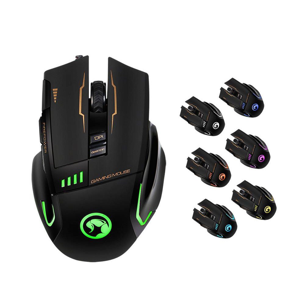 Souris Marvo G909+G1 gamer 8 boutons et 4 couleurs LED avec tapis