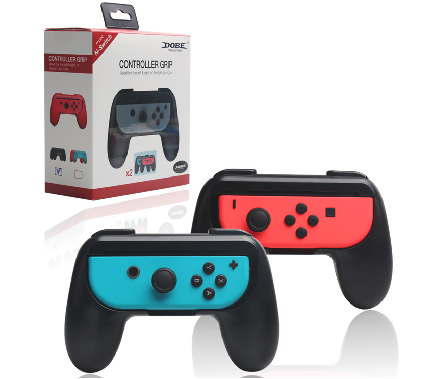 2 Poignées pour Manettes Nintendo Switch Joy-con, TNS - 851 Antidérapantes - Noir