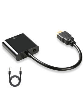 Adaptateur Cable HDMI Vers VGA avec Câble Audio