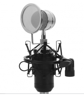 Microphone A Condensateur Unidirectionnel BM 8000 Noir, avec un Amortisseur Métal
