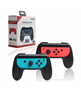 2 Poignées pour Manettes Nintendo Switch Joy-con, TNS - 851 Antidérapantes - Noir