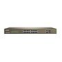 16-Port 10/100M + 2-Port Gigabit + 2 SFP Combo PoE